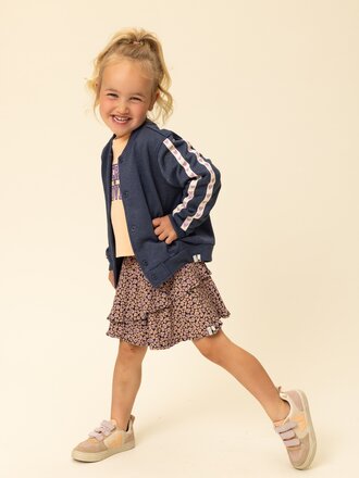 LOOXS Little Baseball vest Blauw Lurex LOOXS Little Baseball vest Blauw Lurex