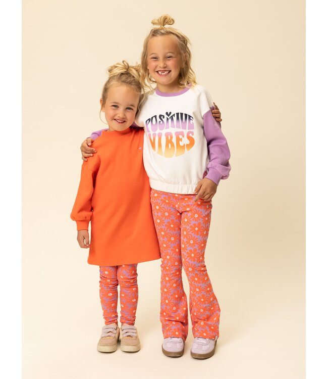 Sweater Lila / Offwhite Positive Vibes