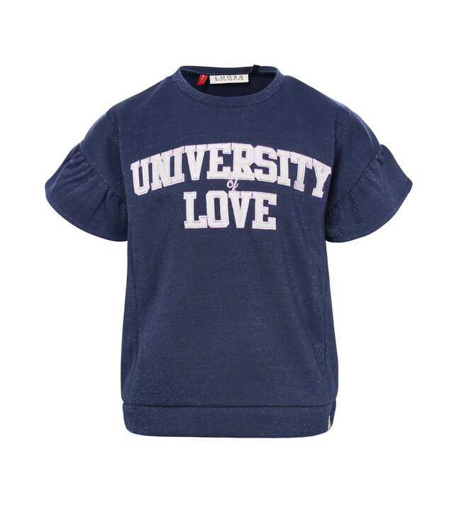 Sleeveless sweater Navy Lurex