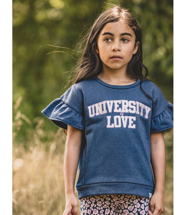 Mouwloze sweater Blauw Lurex