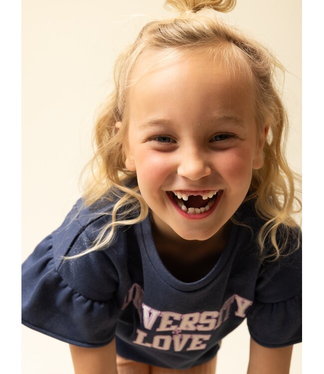 Mouwloze sweater Blauw Lurex