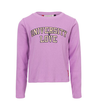 LOOXS Little Longsleeve cropped Lila Slub jersey