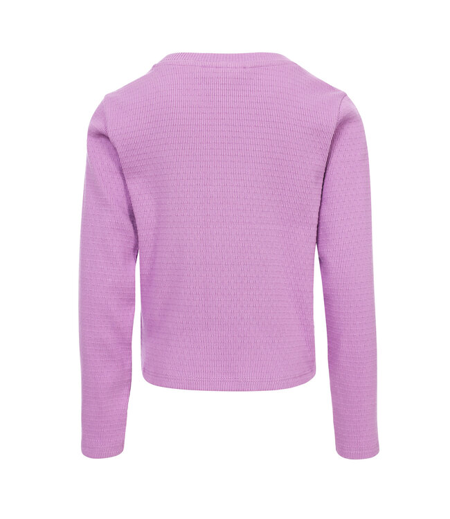 Longsleeve cropped Lila Slub jersey