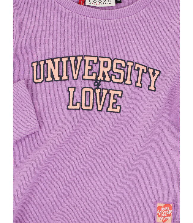 Longsleeve cropped Lila Slub jersey