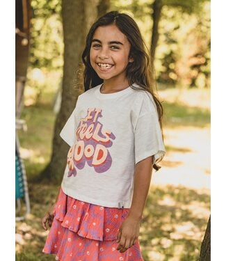 LOOXS Little Cropped T-shirt Offwhite It feels good