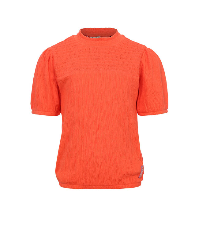 T-shirt Coral crincle  jersey