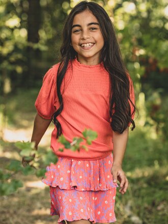 LOOXS Little T-shirt Coral crincle  jersey