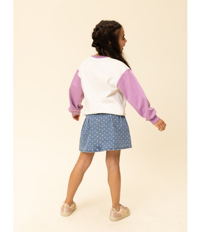 Pleated denim skirt Hearts