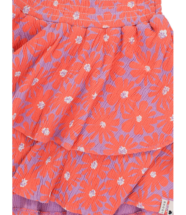Jersey skirt Coral Floral Spring