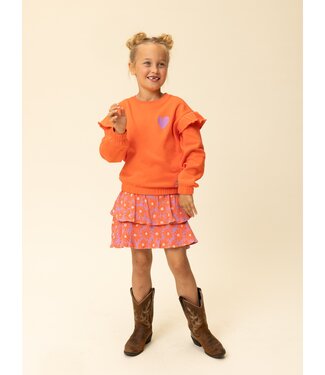 LOOXS Little Jersey skirt Coral Floral Spring