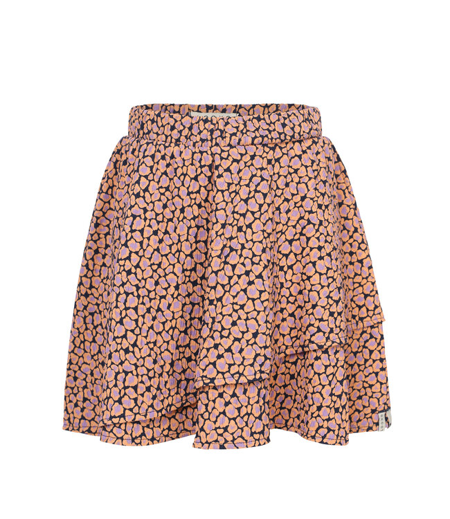 Jersey rokje krinkel katoen Leopard print