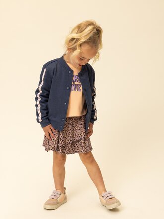 LOOXS Little Jersey skirt crincle cotton  Leopard print