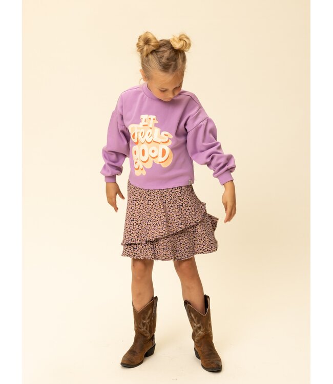 Jersey skirt crincle cotton Leopard print