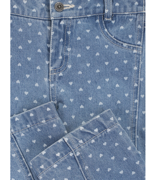 Wide leg Bleach Denim Hearts