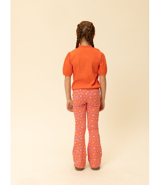Flared sweat pants Coral Floral Spring