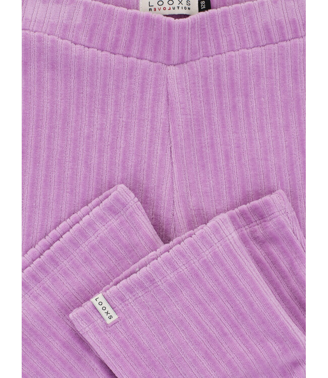 Flared corduroy pants Lilac