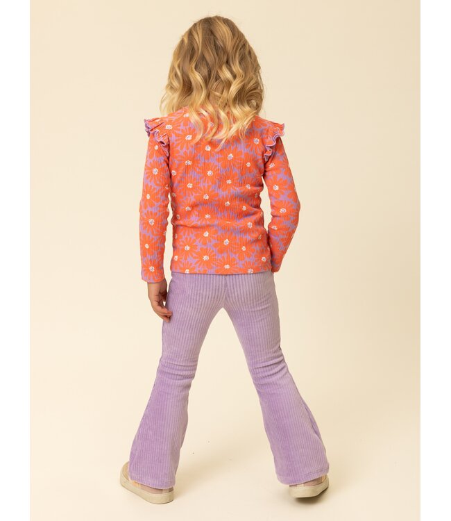 Flared corduroy pants Lilac