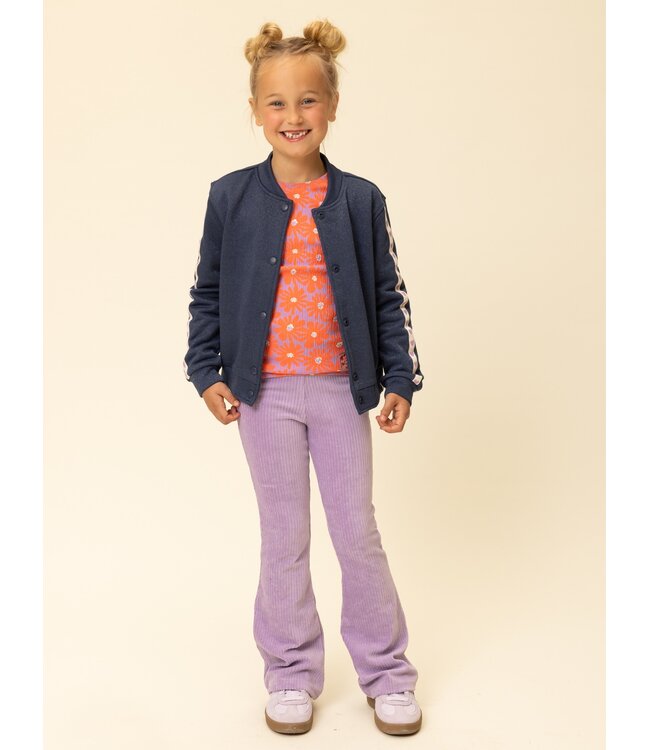 Flared corduroy broek Lila