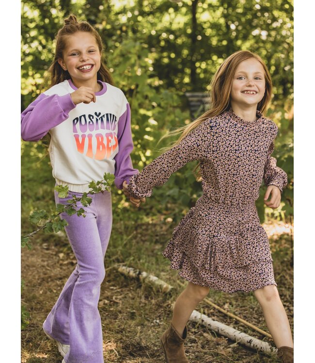 Flared corduroy pants Lilac