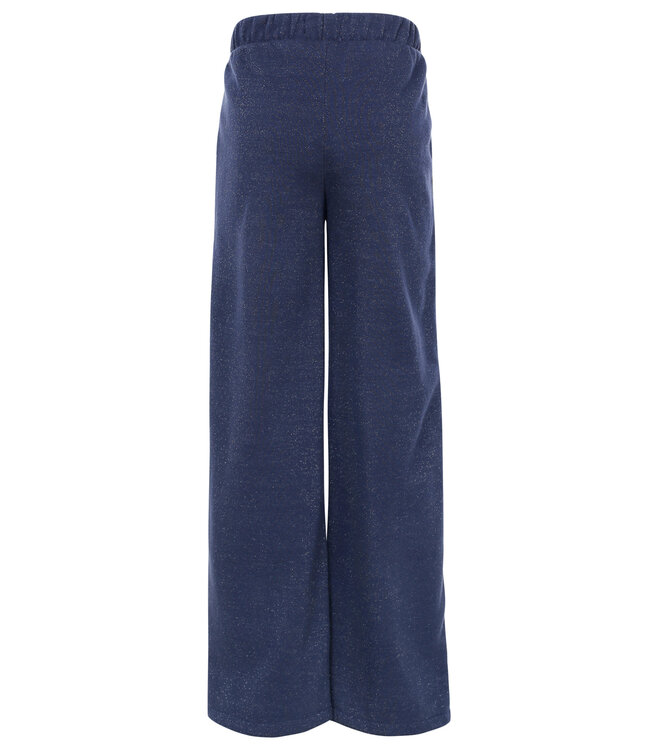 Wide leg Broekje Blauw lurex