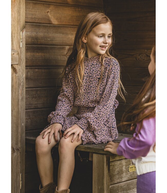 Jerseykleid Blauer Leopard