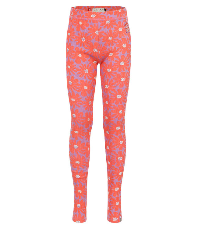 Jersey-Leggings Koralle Floral Spring