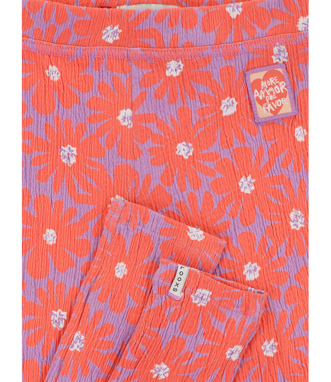 Jersey legging Koraal Floral Spring