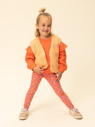 LOOXS Little Jersey legging Koraal Floral Spring