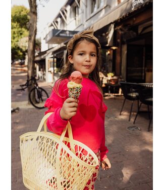 LOOXS Little Frotteepullover in warmem Rosa