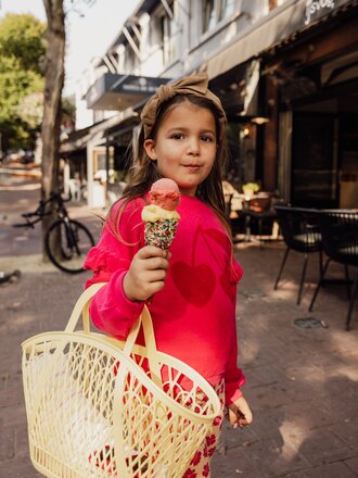 LOOXS Little Frotteepullover in warmem Rosa