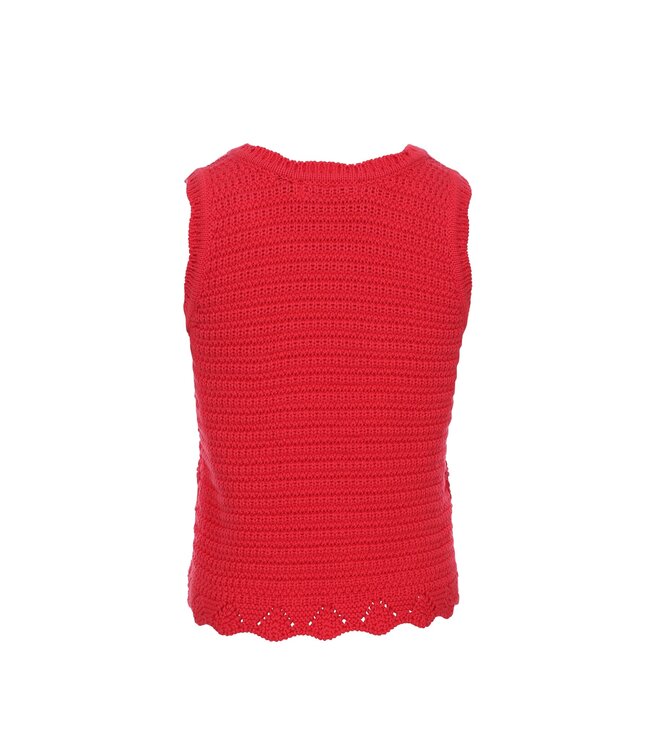 Rotes Stricktop aus Baumwolle