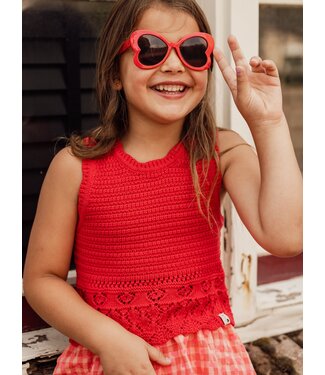 LOOXS Little Gebreide katoenen top Rood