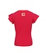 Rib jersey t-shirt Poppy Rood