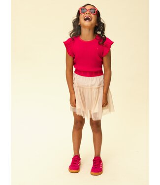 LOOXS Little Rippstrick-T-Shirt Pink