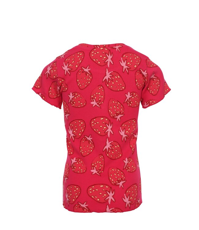 Rib jersey t-shirt Strawberry fields