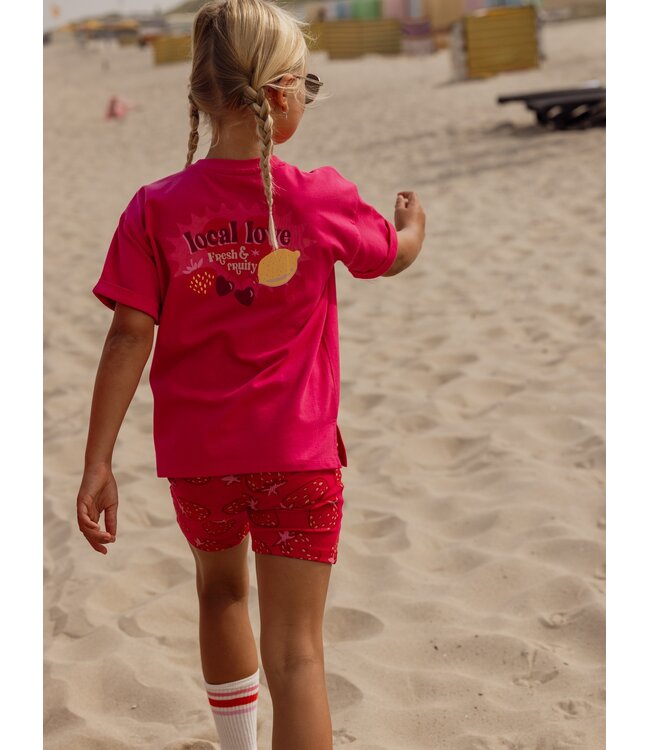 T-shirt Extra Long Warm Pink