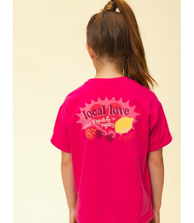 T-shirt Extra Long Warm Pink