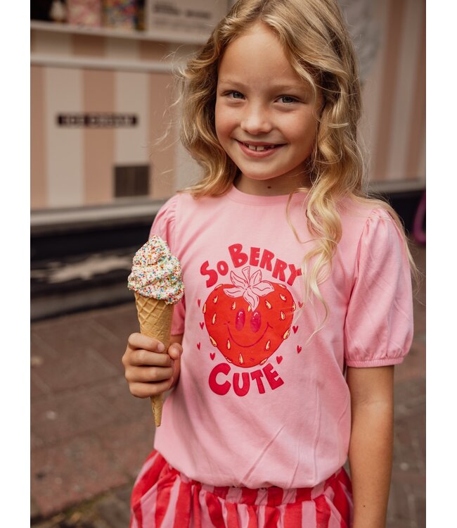 Zartrosa T-Shirt „So Berry Cute“