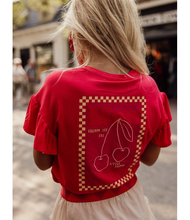 T-shirt Viskose Poppy Rot