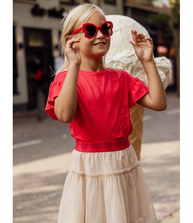 T-shirt Viskose Poppy Rot