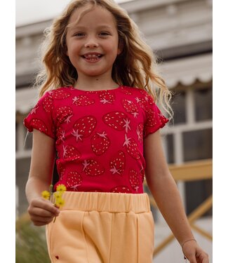 LOOXS Little Rippstrick-T-Shirt Strawberry Fields