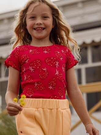 LOOXS Little Rib jersey t-shirt Strawberry fields