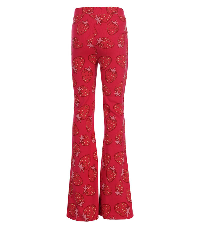 Flared broekje rib jersey Strawberry fields
