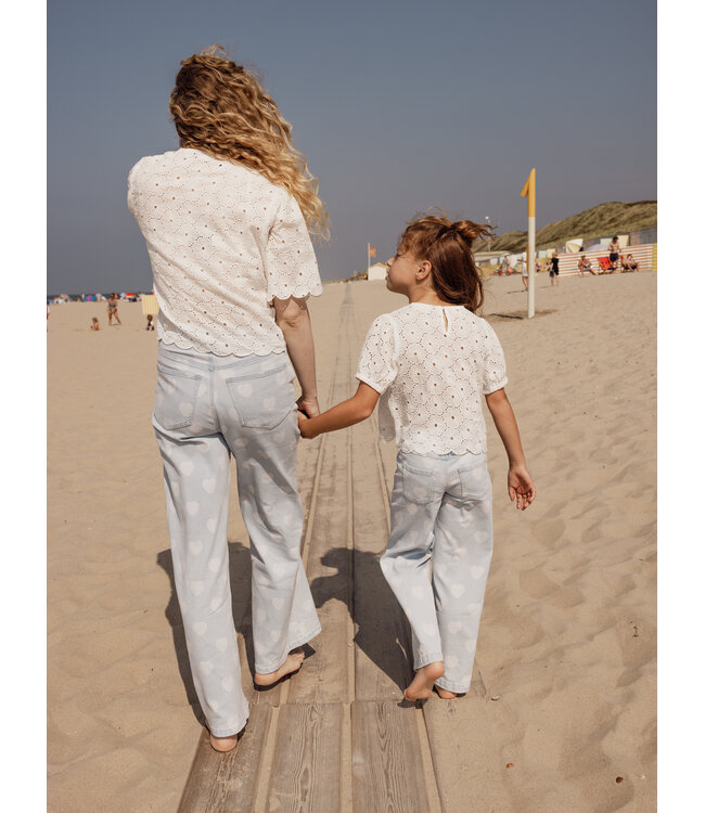 Jeans Herzchenmuster