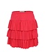 Stroken rokje  viscose Poppy rood