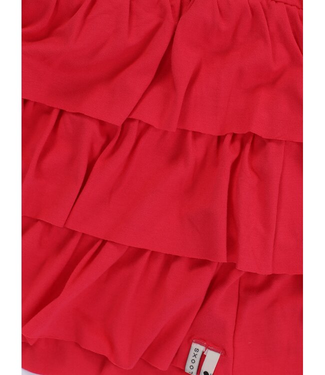 Stroken rokje  viscose Poppy rood