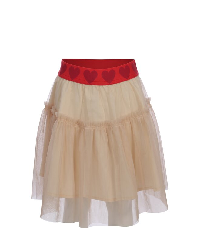 Mesh skirt Creamy