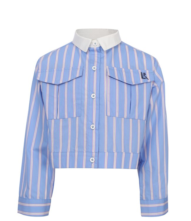 Blouse Striped and white collar