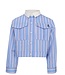 Blouse Striped and white collar