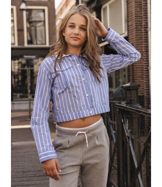 LOOXS 10sixteen Blouse Gestreept met witte kraag